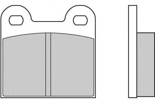 Комплект тормозных колодок, дисковый тормоз E.T.F. 20009