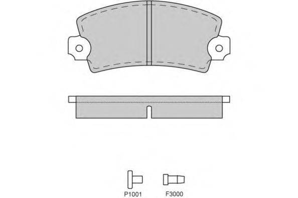 Комплект тормозных колодок, дисковый тормоз E.T.F. 20141