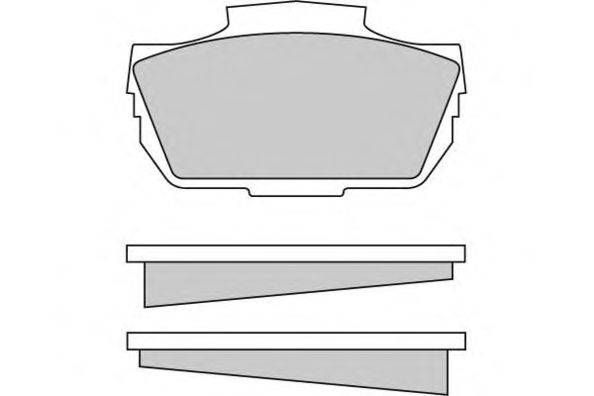 Комплект тормозных колодок, дисковый тормоз E.T.F. 120030