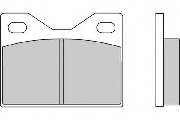 Комплект тормозных колодок, дисковый тормоз E.T.F. 120041