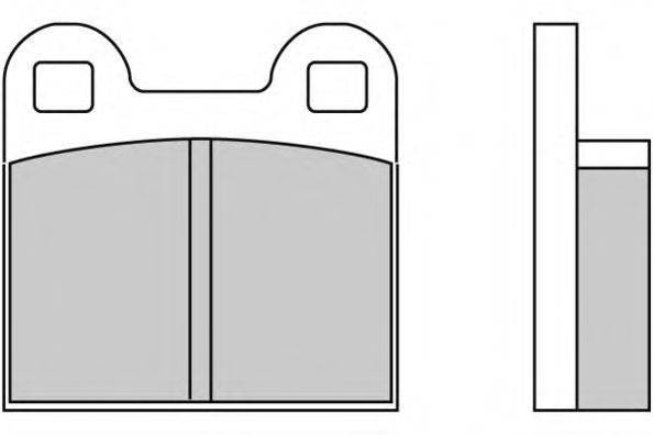 Комплект тормозных колодок, дисковый тормоз E.T.F. 12-0042