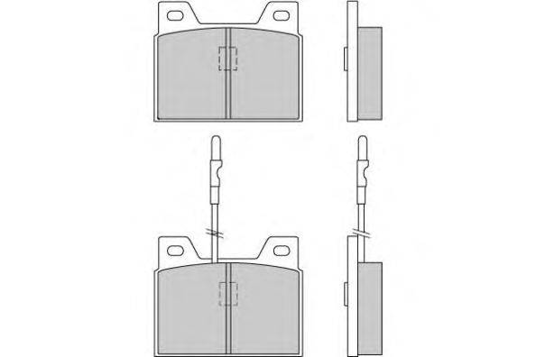 Комплект тормозных колодок, дисковый тормоз AP LP107