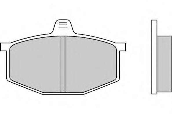 Комплект тормозных колодок, дисковый тормоз E.T.F. 120124