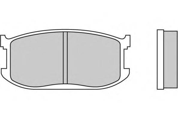 Комплект тормозных колодок, дисковый тормоз E.T.F. 20760