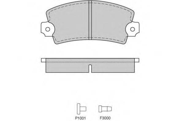 Комплект тормозных колодок, дисковый тормоз E.T.F. 12-0220
