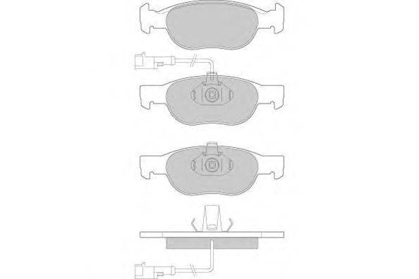 Комплект тормозных колодок, дисковый тормоз E.T.F. 12-0666