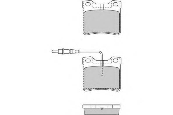 Комплект тормозных колодок, дисковый тормоз E.T.F. 21572