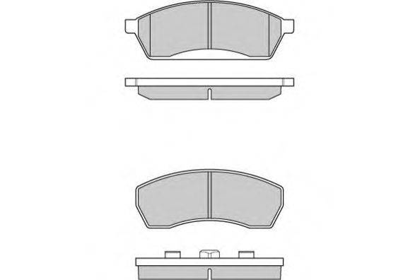 Комплект тормозных колодок, дисковый тормоз E.T.F. 12-0764