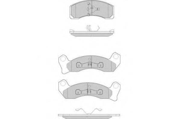 Комплект тормозных колодок, дисковый тормоз E.T.F. 12-0780