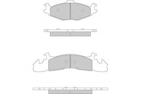 Комплект тормозных колодок, дисковый тормоз E.T.F. 120793