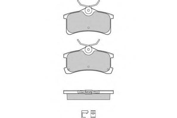 Комплект тормозных колодок, дисковый тормоз E.T.F. 121107