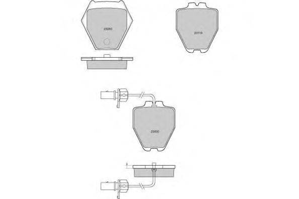 Комплект тормозных колодок, дисковый тормоз E.T.F. 121121