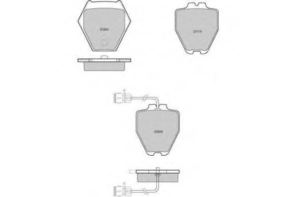 Комплект тормозных колодок, дисковый тормоз E.T.F. 12-1122