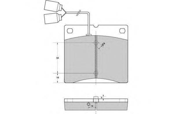 Комплект тормозных колодок, дисковый тормоз E.T.F. 12-5273