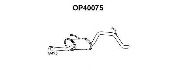Глушитель выхлопных газов конечный VENEPORTE OP40075
