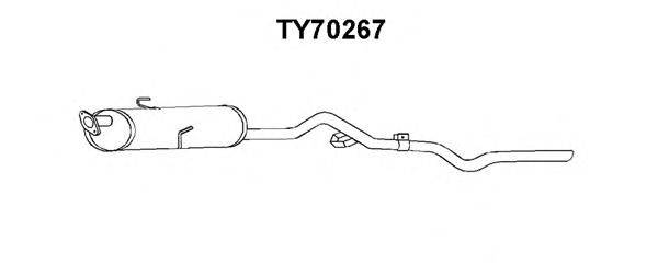 Глушитель выхлопных газов конечный VENEPORTE TY70267