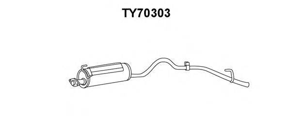 Глушитель выхлопных газов конечный VENEPORTE TY70303