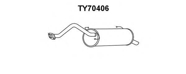 Глушитель выхлопных газов конечный VENEPORTE TY70406