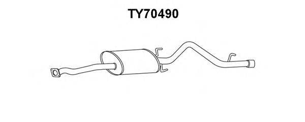 Глушитель выхлопных газов конечный VENEPORTE TY70490