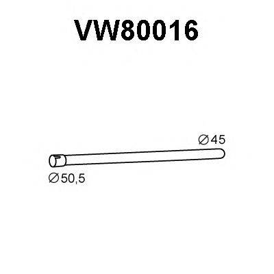 Труба выхлопного газа VENEPORTE VW80016