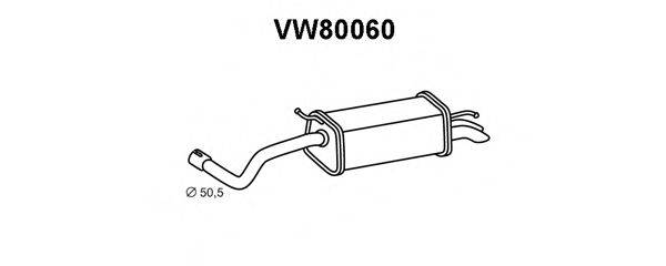 Глушитель выхлопных газов конечный VENEPORTE VW80060