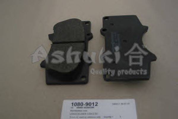 Комплект тормозных колодок, дисковый тормоз ASHUKI 1080-9012