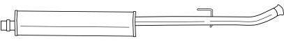 Средний глушитель выхлопных газов SIGAM 20455