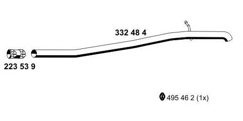 Труба выхлопного газа ERNST 332484