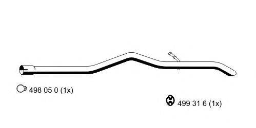Труба выхлопного газа ERNST 330534