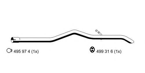 Труба выхлопного газа ERNST 330565