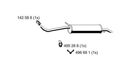 Глушитель выхлопных газов конечный ERNST 645119