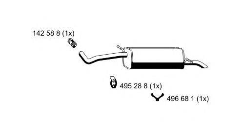 Глушитель выхлопных газов конечный ERNST 645126