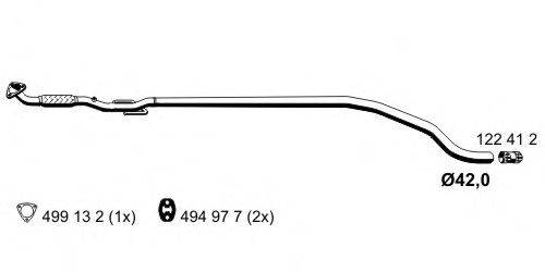 Труба выхлопного газа ERNST 012478