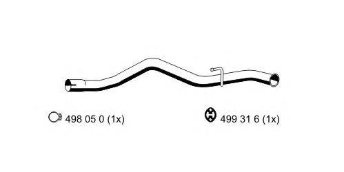 Труба выхлопного газа ERNST 331593