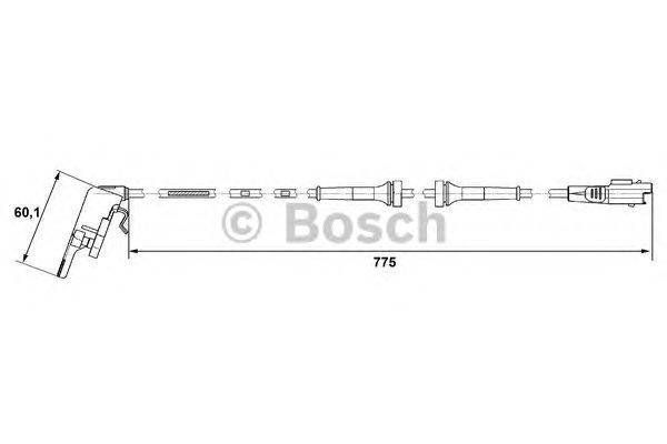 Датчик, частота вращения колеса BOSCH 0 265 007 664