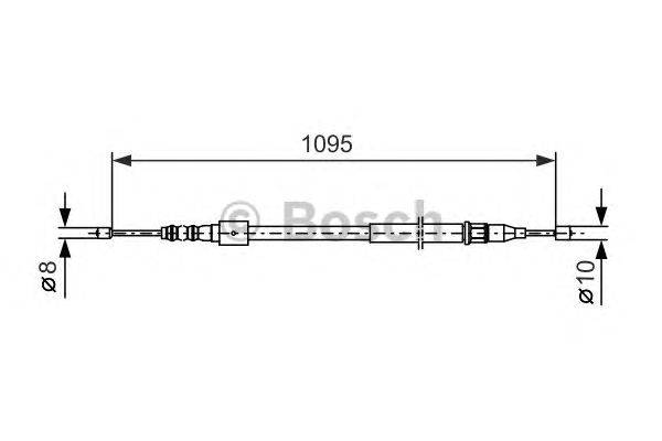 Трос, стояночная тормозная система BOSCH 1 987 477 660