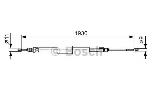 Трос, стояночная тормозная система BOSCH 1 987 482 011