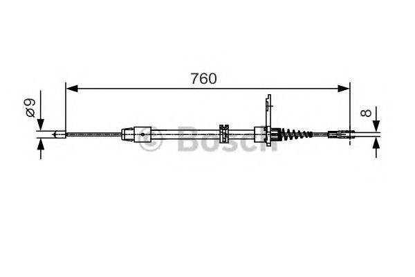 Трос, стояночная тормозная система BOSCH 1987482022