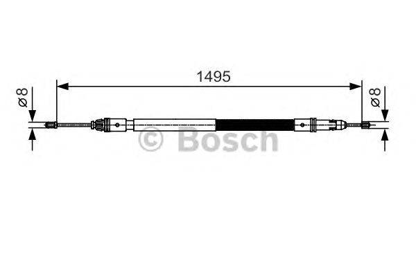 BOSCH (НОМЕР: 1 987 482 118) Трос, стояночная тормозная система