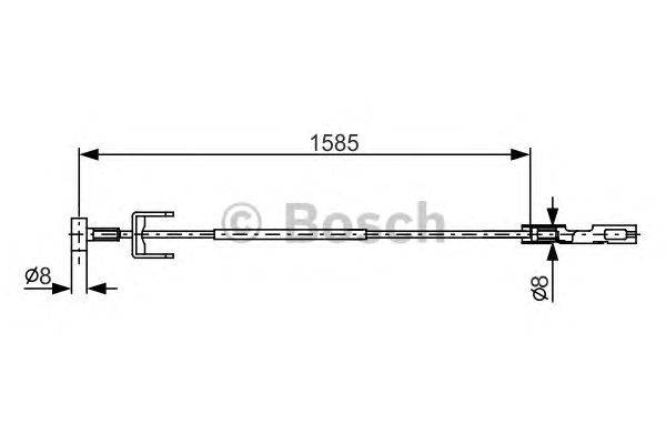 Трос, стояночная тормозная система BOSCH 1 987 482 145