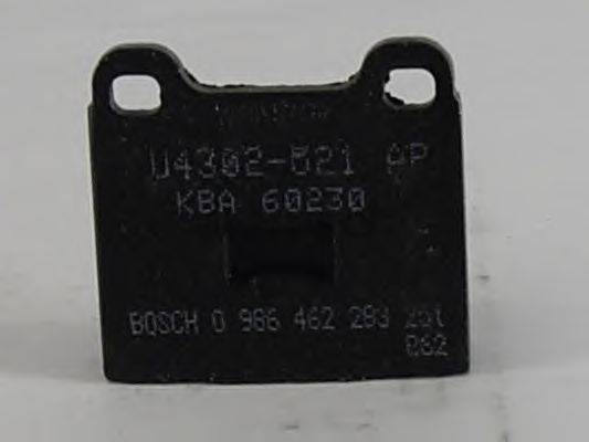 Комплект тормозных колодок, дисковый тормоз BOSCH 0 986 462 283