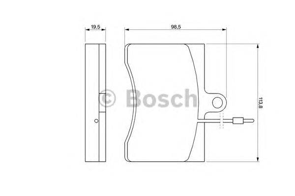 Комплект тормозных колодок, дисковый тормоз BOSCH 20655