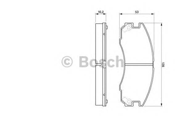 Комплект тормозных колодок, дисковый тормоз BOSCH 21763