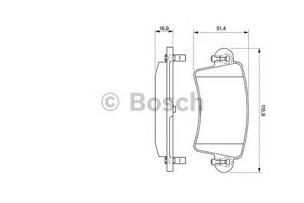 Комплект тормозных колодок, дисковый тормоз BOSCH 0 986 424 675