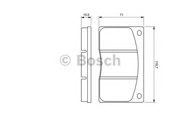 Комплект тормозных колодок, дисковый тормоз BOSCH 20380