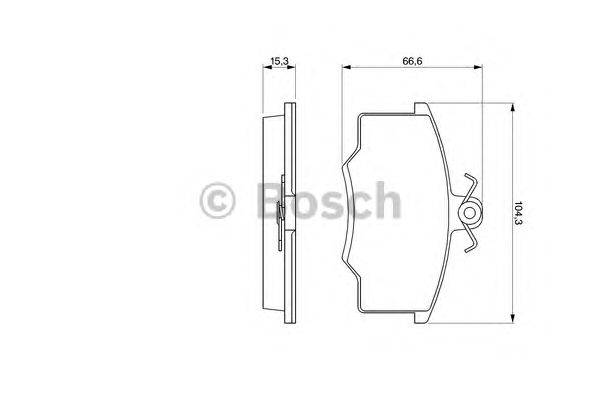 Комплект тормозных колодок, дисковый тормоз BOSCH 0 986 465 745