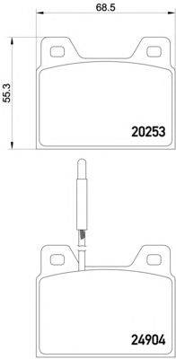Комплект тормозных колодок, дисковый тормоз HELLA PAGID T0263
