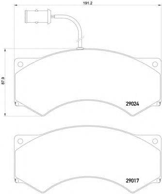Комплект тормозных колодок, дисковый тормоз TEXTAR 2901704