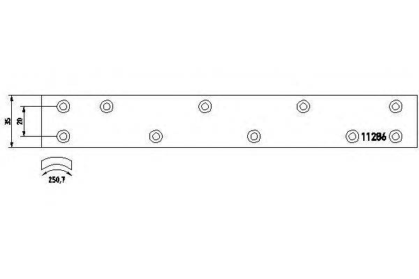 Тормозные колодки, барабанный тормоз TEXTAR 11286