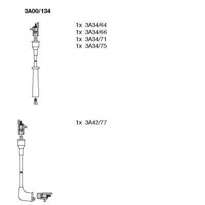 Комплект проводов зажигания HERTH+BUSS ELPARTS J5388016